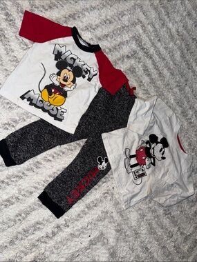 18-24m Disney Mickey Mouse Two-Piece Pajama Set - Red, White, Black, Yellow